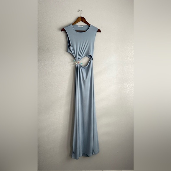 Fortunate One Elle Blue Sleeveless Dress Size M - Picture 2 of 6